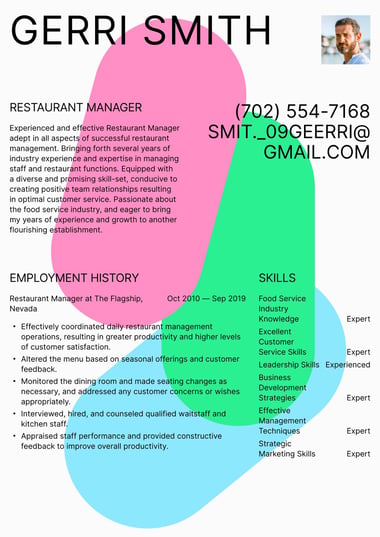 Ats resume template Color Splash