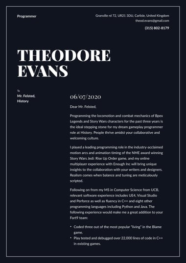 Simple cover letter template Authority