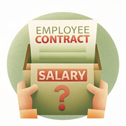 An employee contract with a interrogation in the salary specification An employee contract with a interrogation in the salary specification