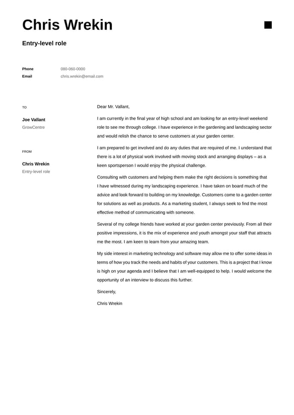 Entry-Level cover_letter example