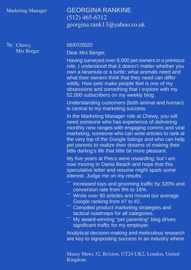 Simple cover letter template Statement