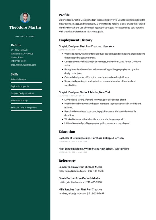 Graphic Designer resume examples & templates