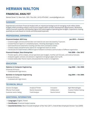 Ats resume template Prime ATS