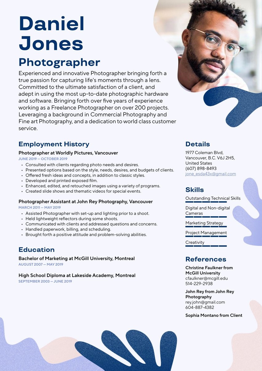 Lisbon resume template