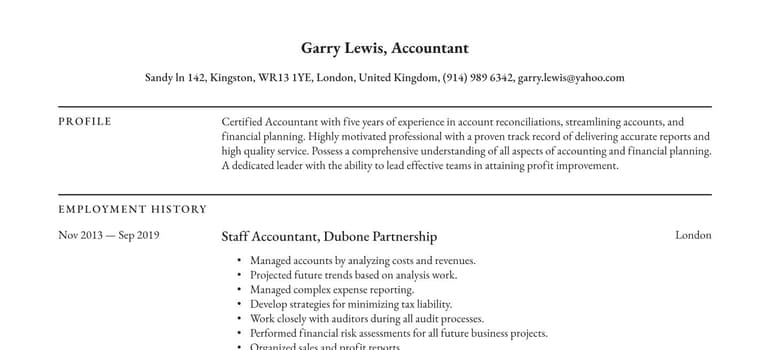 Create My CV