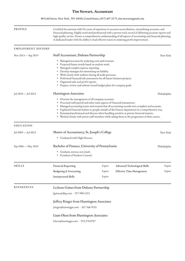 Ats resume template Classic