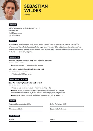 Ats resume template Vivid