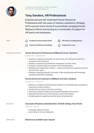 Ats resume template Pastel