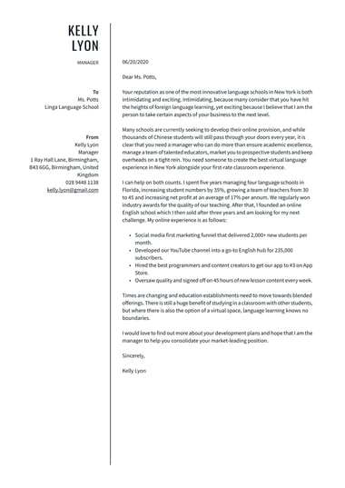 Professional cover letter template Corporate