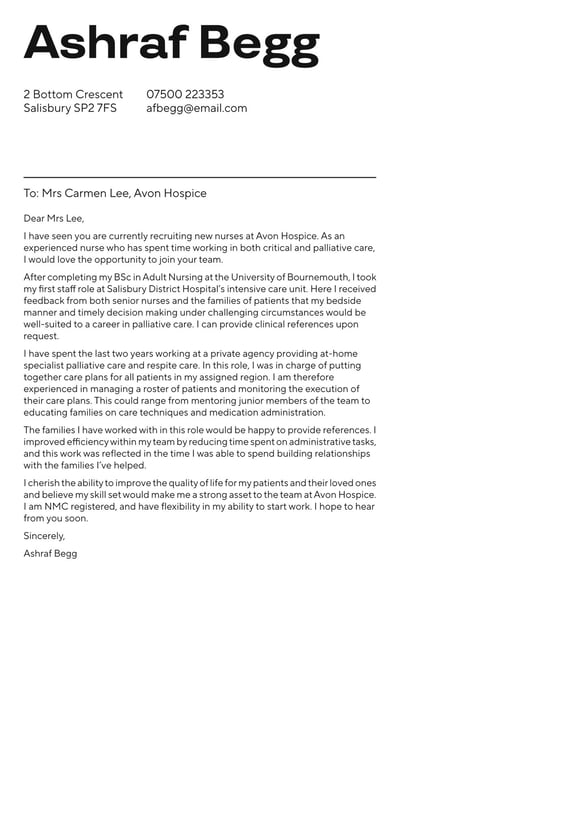 Nurse cover_letter example