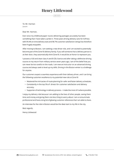 Simple cover letter template Bold