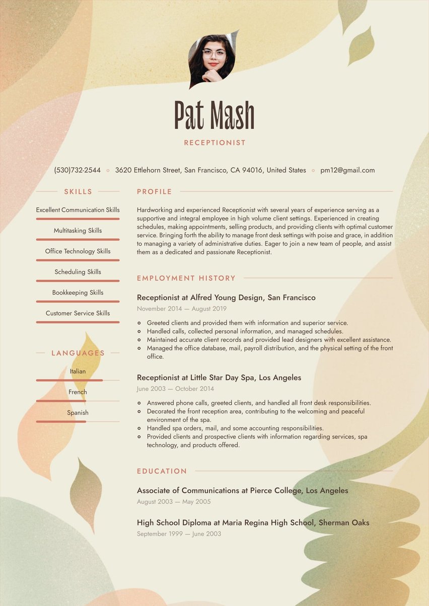 Rio resume template