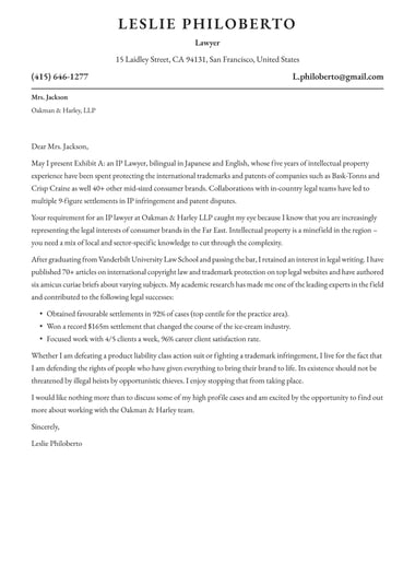 Simple cover letter template Traditional