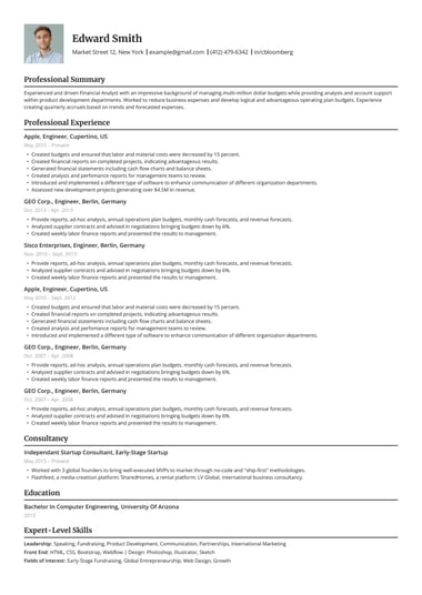 Ats resume template Pure ATS