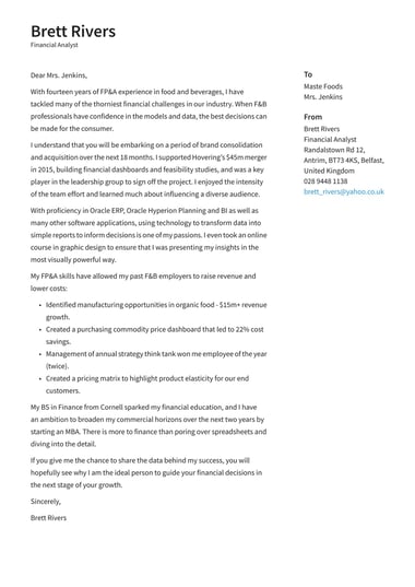 Modern cover letter template Essential