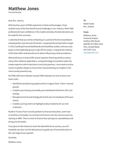 Modern cover letter template Essential