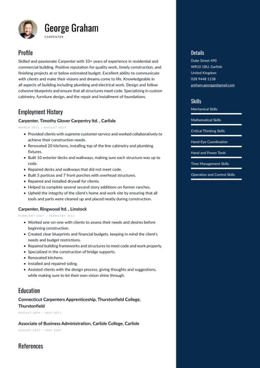 Google docs CV template Balanced