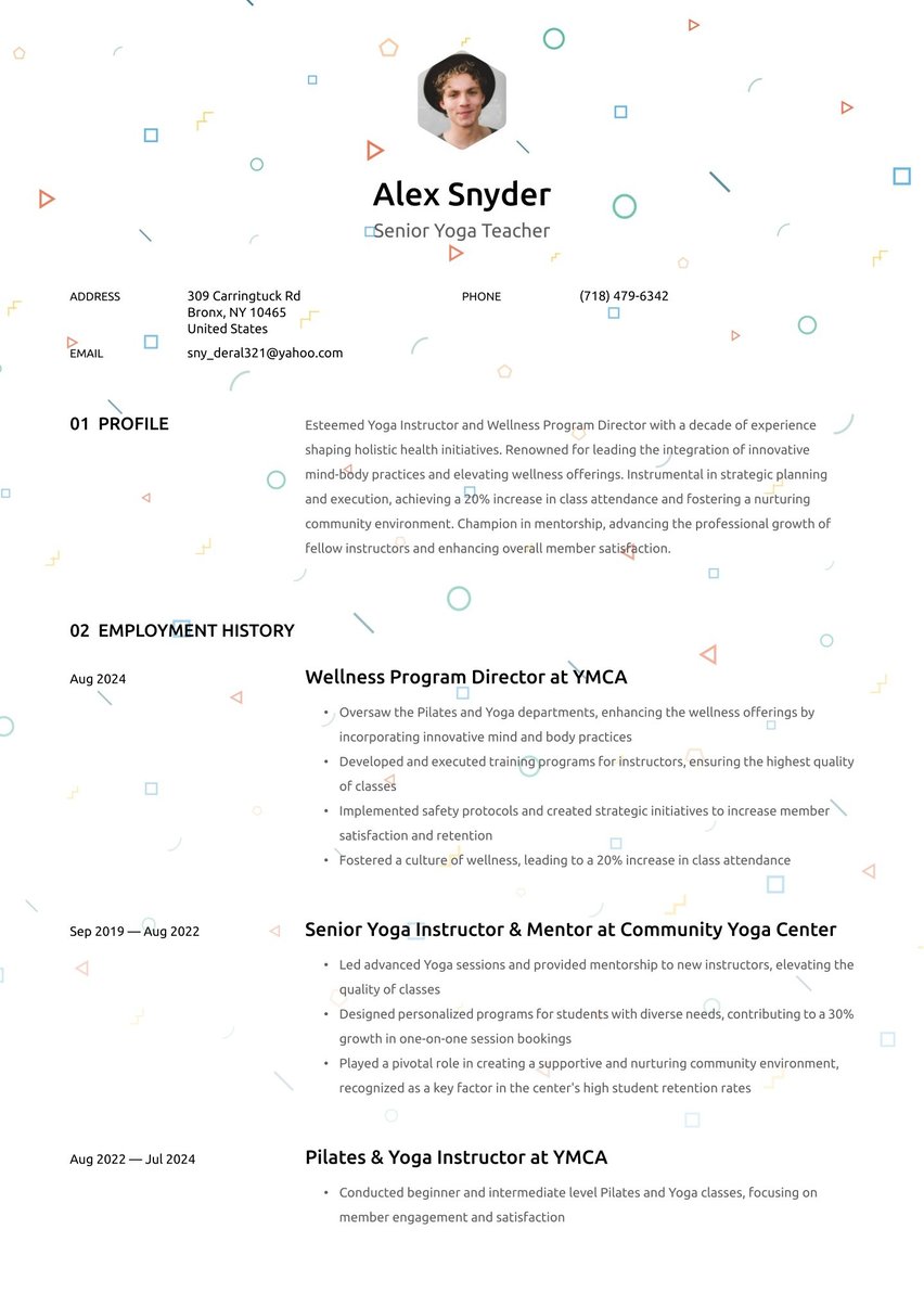 Vancouver resume template