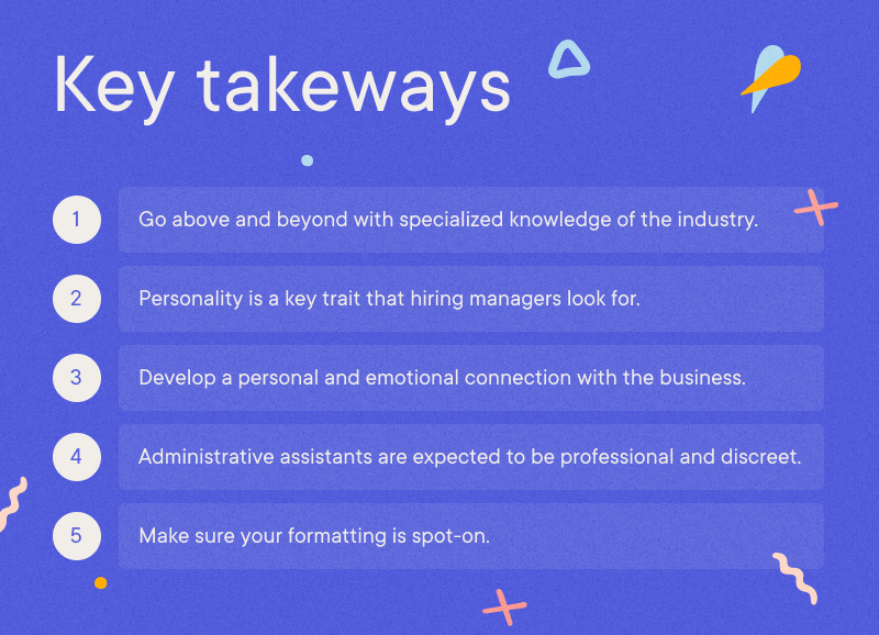 Administrative Assistant - Key takeaways Administrative Assistant - Key takeaways